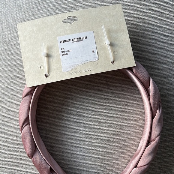 NWT Pink Braid Satin Headband - Picture 3 of 4